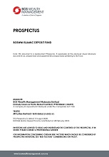 PROSPECTUS - BOSWM ISLAMIC DEPOSIT FUND